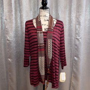 NWT XL Tunic W/Scarf Necklace Combo